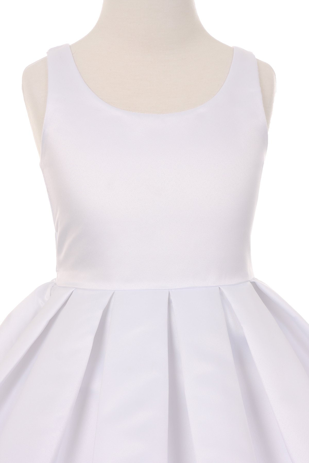 Girls lace trimmed white dress